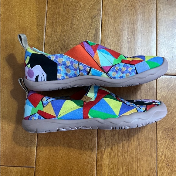 UNI Rainbow Girl Toledo Shoes Size 8.5 Ortholite Slip-On Painted Comfort Artsy - Picture 3 of 11